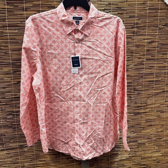 Mens Printed Point-Collar Button-Down Shirt Size 2X - Picture 2 of 3